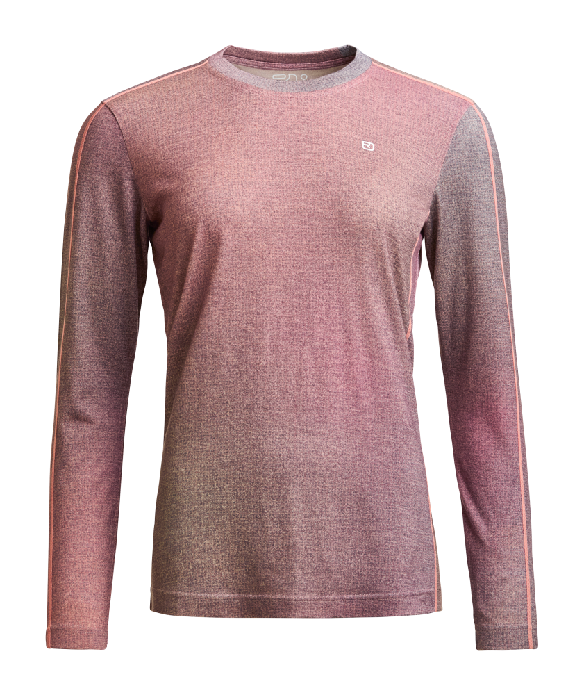 Termoprdlo ORTOVOX 185 Rock'N'Wool Print Long Sleeve Women's Aop Dawn Rose
