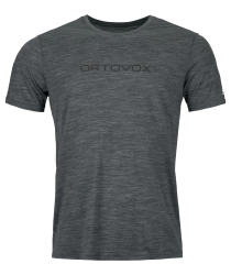 Triko Ortovox 150 Cool Brand T-shirt Men's Black Steel Blend