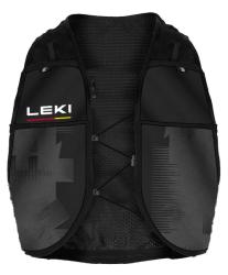 be�eck� vesta LEKI Trail Running Quiver Vest, black-bright red-shuttle grey, SM