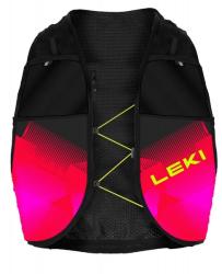 be�eck� vesta LEKI Trail Running Quiver Vest, black-bright red-neonpink, SM