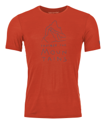Triko Ortovox 150 Cool Mtn Protector T-shirt Men's Cengia Rossa