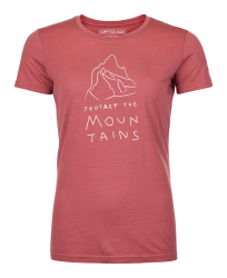 Triko Ortovox 150 Cool Mtn Protector Ts Women's Wild Rose