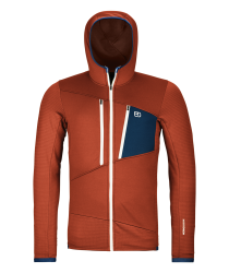 Fleece Ortovox Fleece Grid Hoody Men's Clay Orange