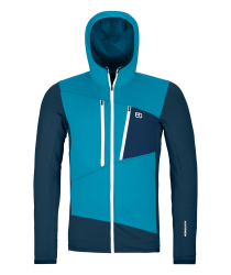 Fleece Ortovox Fleece Grid Hoody Men's Mountain Blue