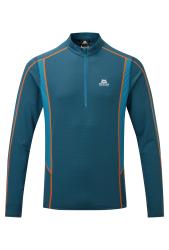 Triko Mountain Equipment Ignis ong Sleeve Zip T-shirt Men's Majolica/Alto Blue