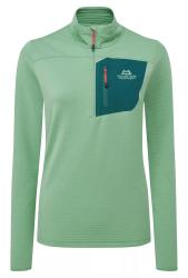 Fleece Mountain Equipment Lumiko Zip T-shirt Women's Lichen Green/D Teal