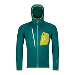 ORTOVOX Fleece Grid Hoody Men's Pacific Green